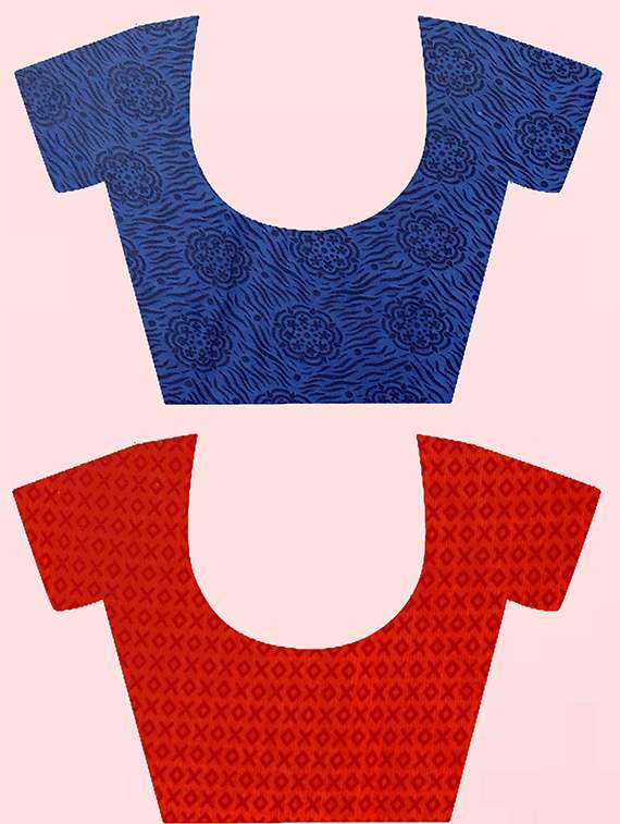 women pack of 2 casual wear combo sarees with blouse - 21414526 -  Standard Image - 2