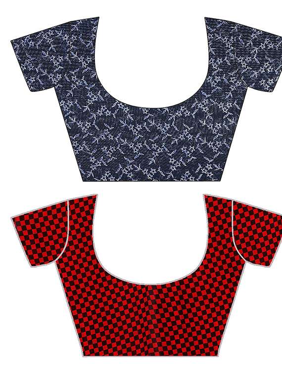 women pack of 2 casual wear combo sarees with blouse - 21414577 -  Standard Image - 2