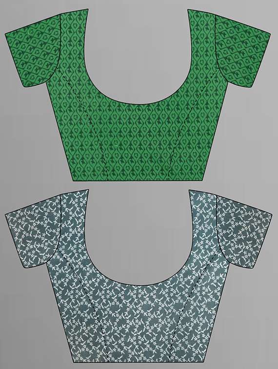 women pack of 2 casual wear combo sarees with blouse - 21414606 -  Standard Image - 2