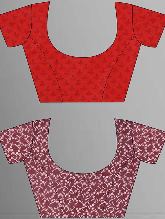 women pack of 2 casual wear combo sarees with blouse - 21414787 -  Standard Image - 2