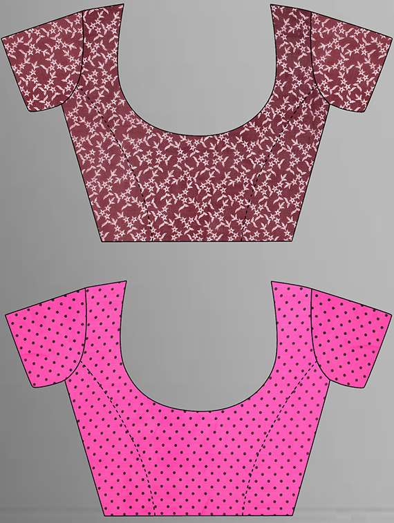 women pack of 2 printed casual sarees with blouse - 21414947 -  Standard Image - 2