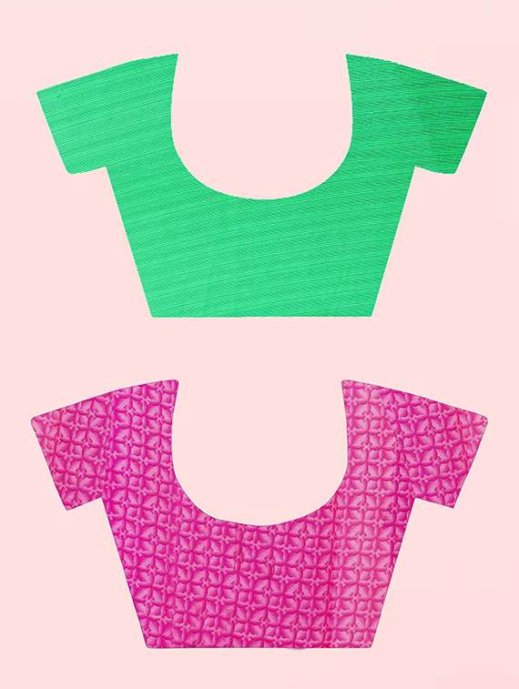 pack of 2 printed casual wear sarees with blouse - 21415271 -  Standard Image - 2