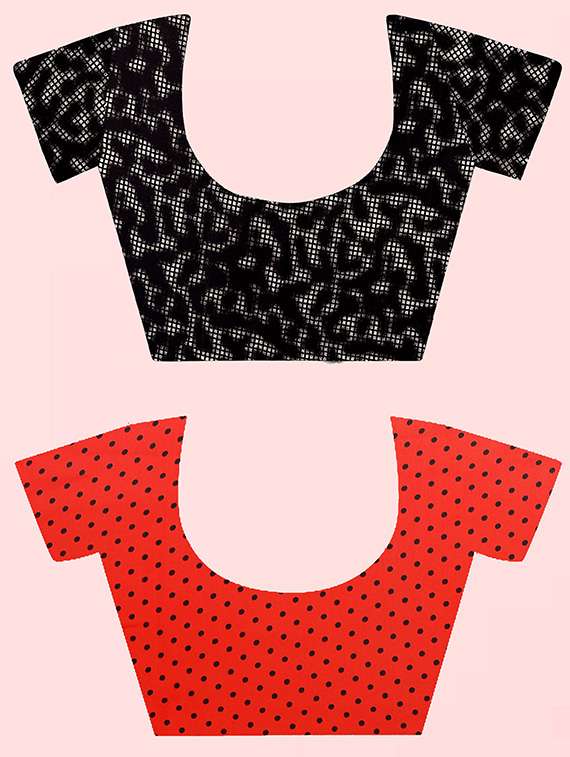 pack of 2 casual wear combo sarees with blouse - 21415492 -  Standard Image - 2