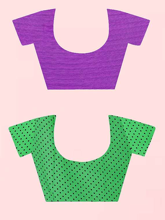 pack of 2 printed casual wear sarees with blouse - 21415782 -  Standard Image - 2