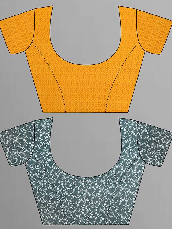 pack of 2 printed casual wear saree with blouse - 21415868 -  Standard Image - 2