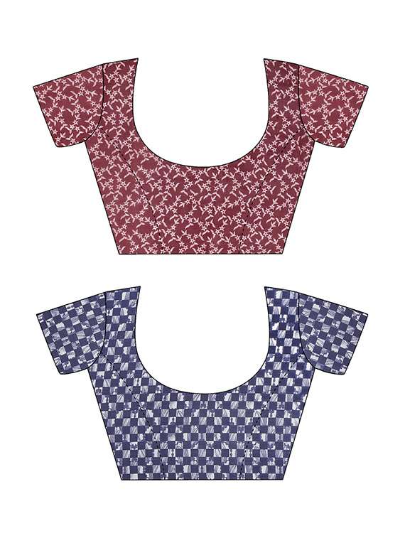 pack of 2 printed sarees with blouse - 21416000 -  Standard Image - 2