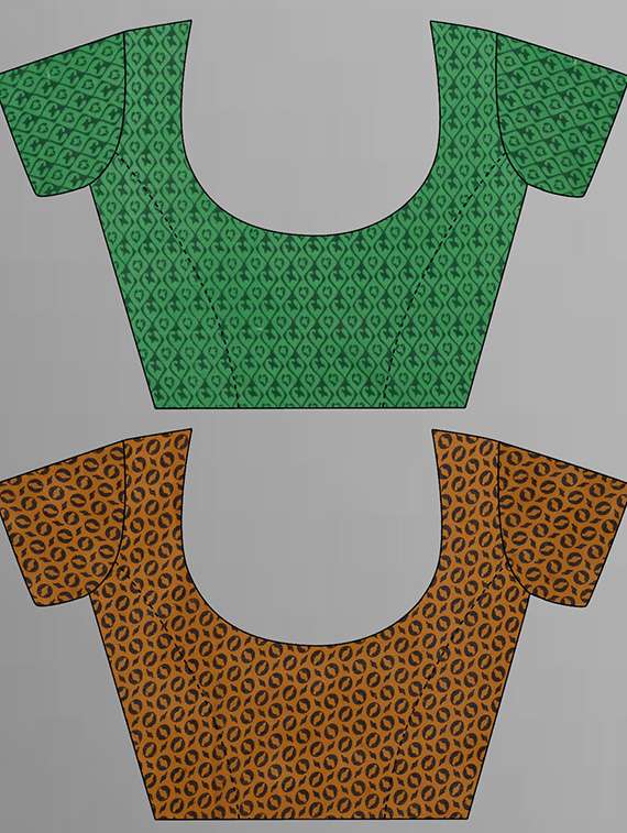 pack of 2 printed casual wear sarees with blouse - 21416010 -  Standard Image - 2