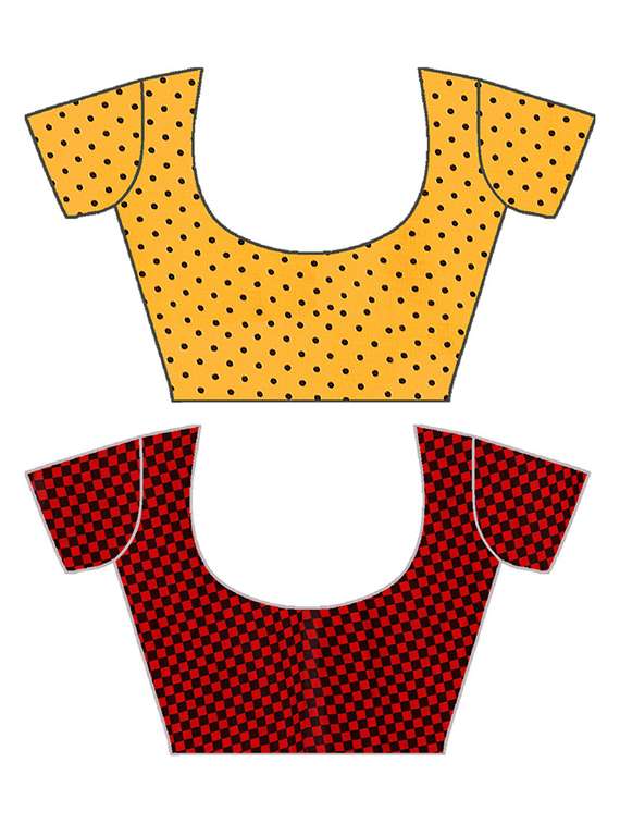 pack of 2 printed sarees with blouse - 21416313 -  Standard Image - 2