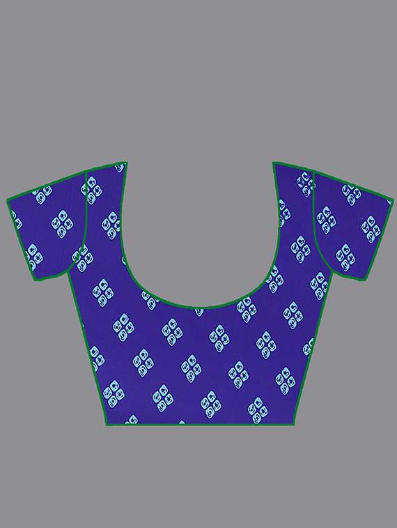 women blue printed saree - 21417217 - Standard Image - 2