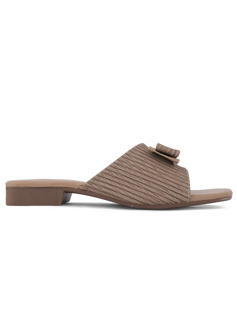 women brown slip on sandal - 21421790 -  Standard Image - 2