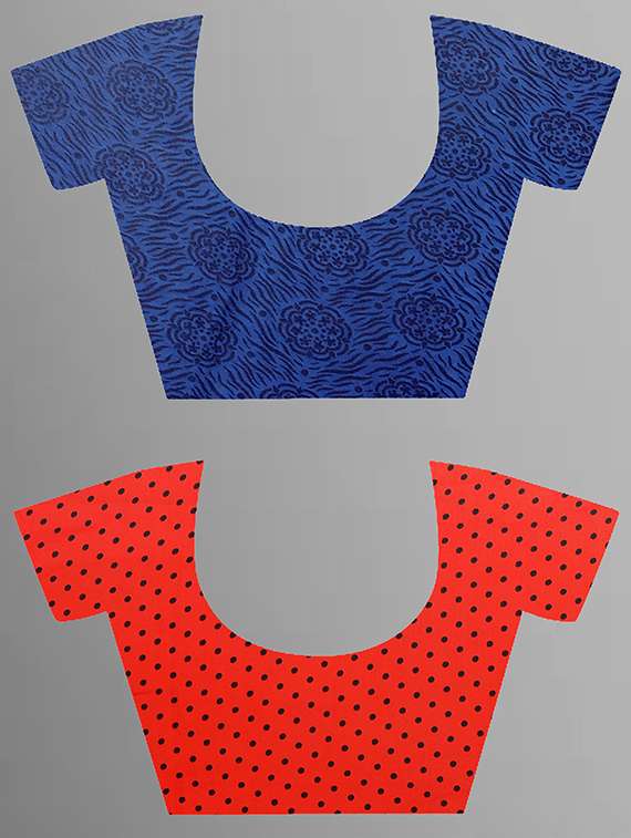  women pack of 2 casual wear combo sarees with blouse - 21425040 -  Standard Image - 2