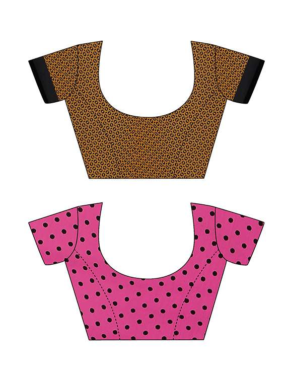 pack of 2 printed casual wear sarees with blouse - 21425047 -  Standard Image - 2