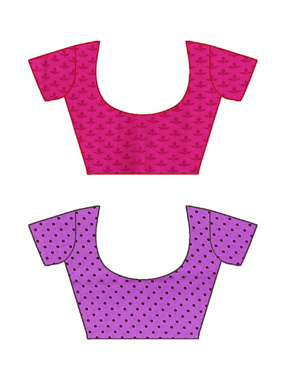 pack of 2 casual wear combo sarees with blouse - 21425304 - Standard Image - 2