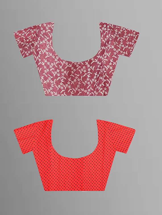 pack of 2 casual wear sarees with blouse - 21425455 -  Standard Image - 2