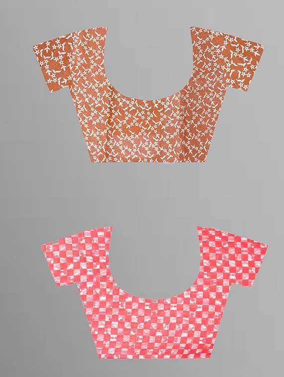 women pack of 2 casual wear combo sarees with blouse - 21426389 -  Standard Image - 2