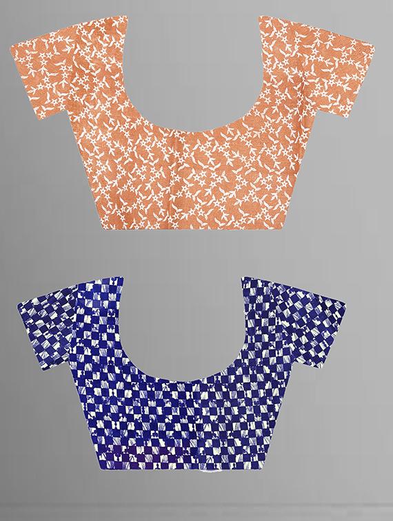 women pack of 2 casual wear combo sarees with blouse - 21426769 - Standard Image - 2