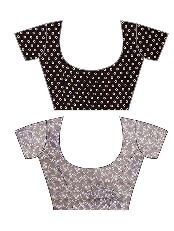 pack of 2 casual wear combo sarees with blouse - 21426897 -  Standard Image - 2