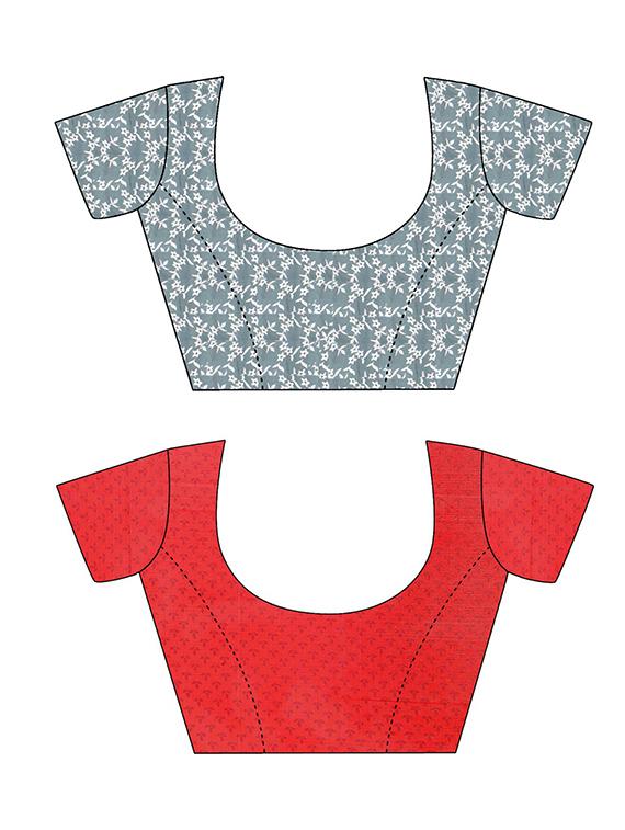 pack of 2 printed casual wear sarees with blouse - 21427002 - Standard Image - 2