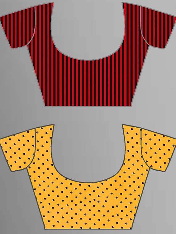 pack of 2 casual wear combo sarees with blouse - 21427022 -  Standard Image - 2
