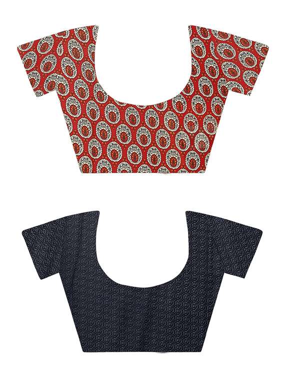 women pack of 2 casual wear combo sarees with blouse - 21427502 -  Standard Image - 2