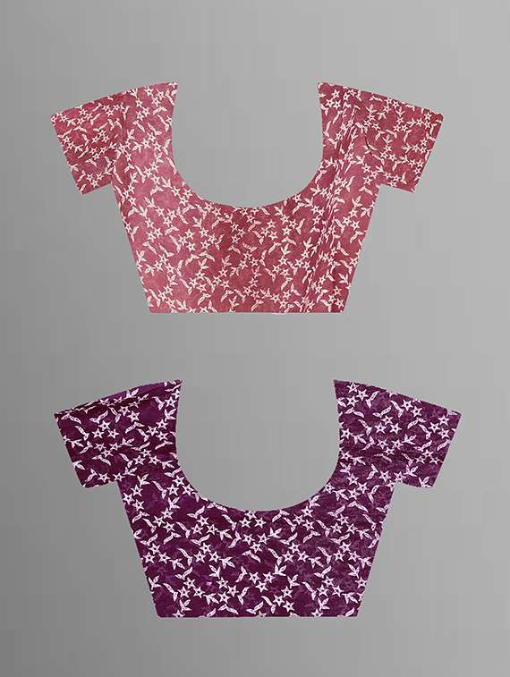 women pack of 2 casual wear combo sarees with blouse - 21429304 -  Standard Image - 2