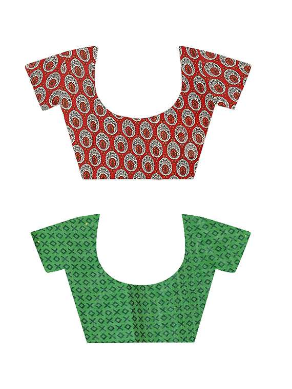 women pack of 2 casual wear combo sarees with blouse - 21429769 -  Standard Image - 2