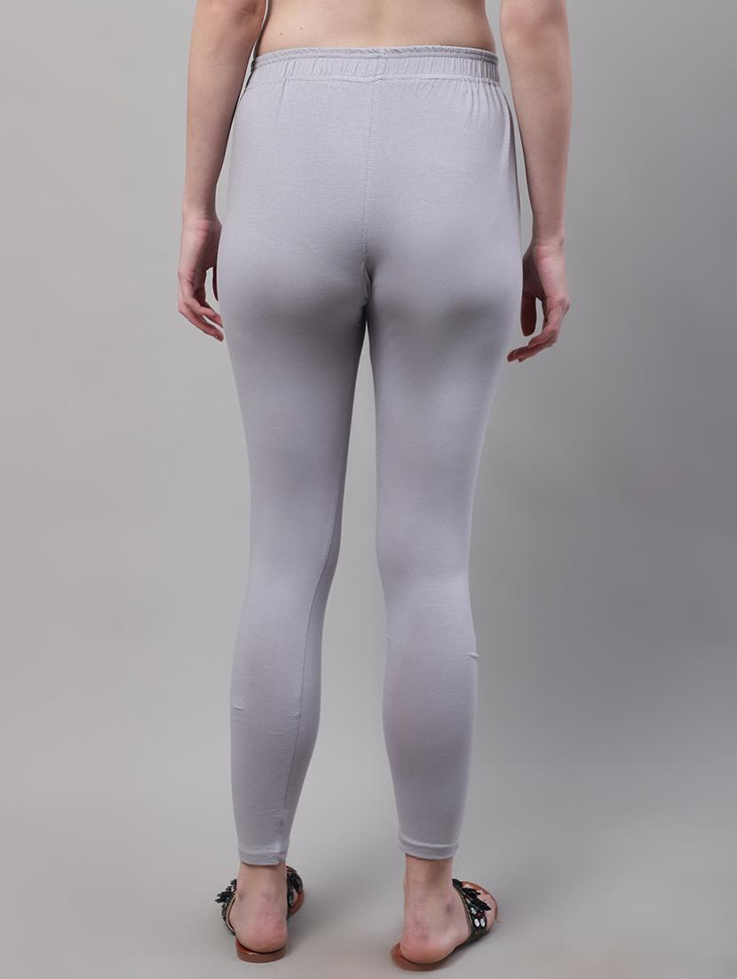 women grey cotton leggings - 21429979 - Standard Image - 2
