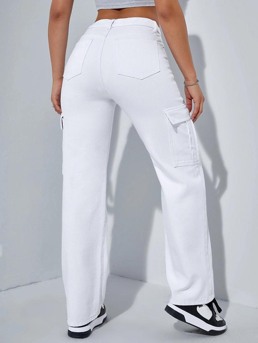 women white cargo jeans - 21430664 - Standard Image - 2