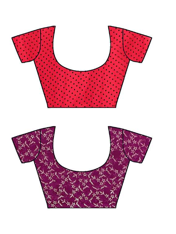 pack of 2 printed casual wear sarees with blouse - 21431523 -  Standard Image - 2