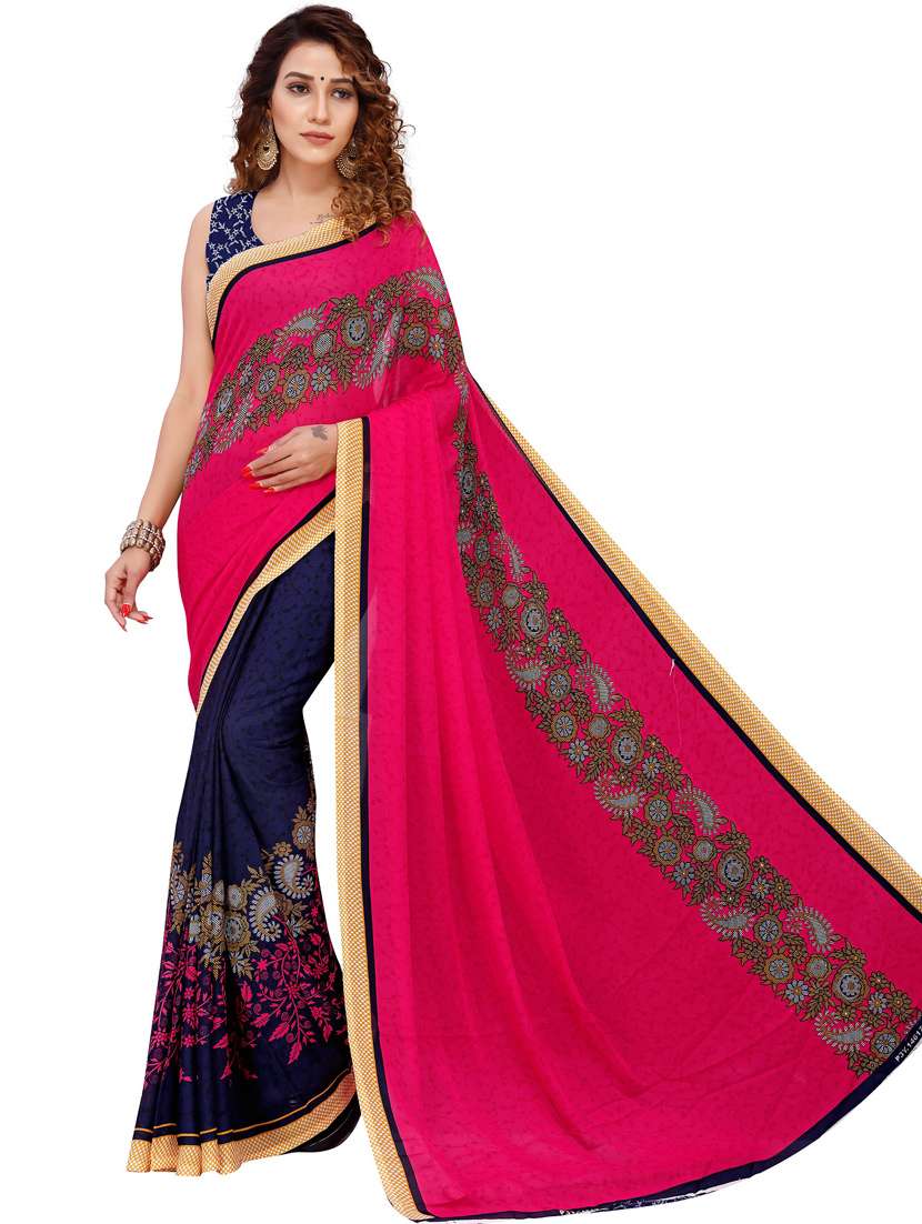 women casual wear georgette saree with blouse