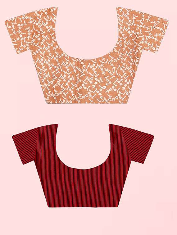 pack of 2 printed casual wear sarees with blouse - 21431758 -  Standard Image - 2