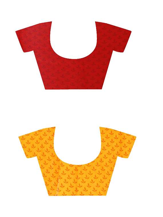 pack of 2 printed casual wear sarees with blouse - 21431931 -  Standard Image - 2