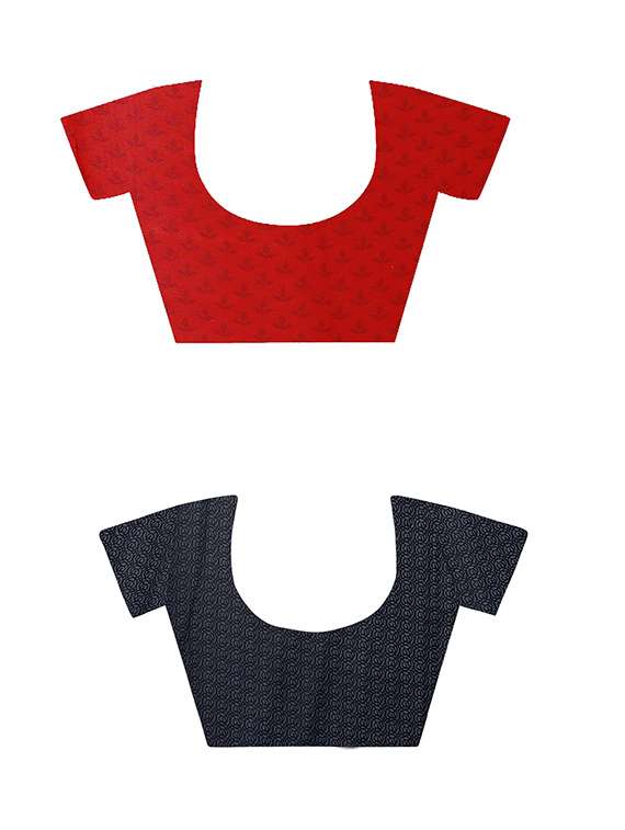 pack of 2 printed casual wear sarees with blouse - 21431933 -  Standard Image - 2