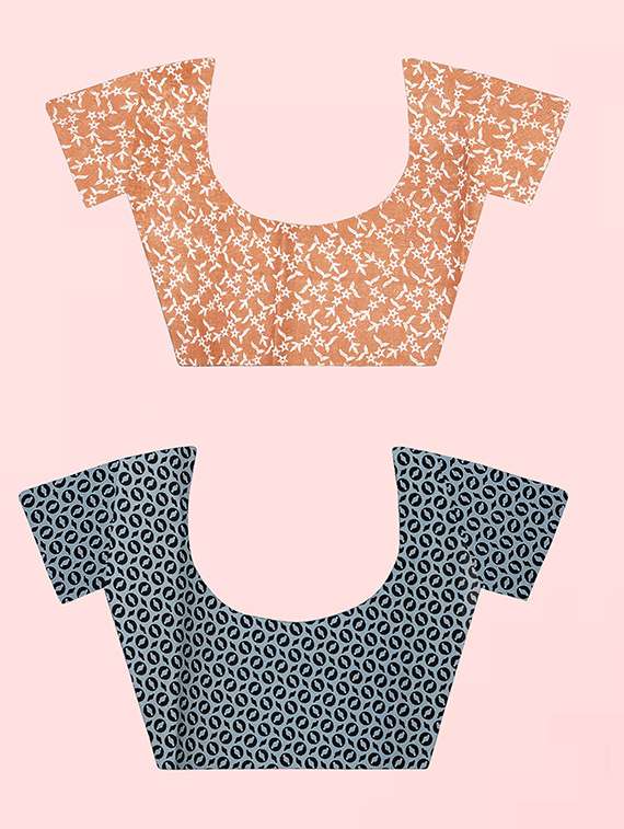 pack of 2 casual wear combo sarees with blouse - 21431939 -  Standard Image - 2