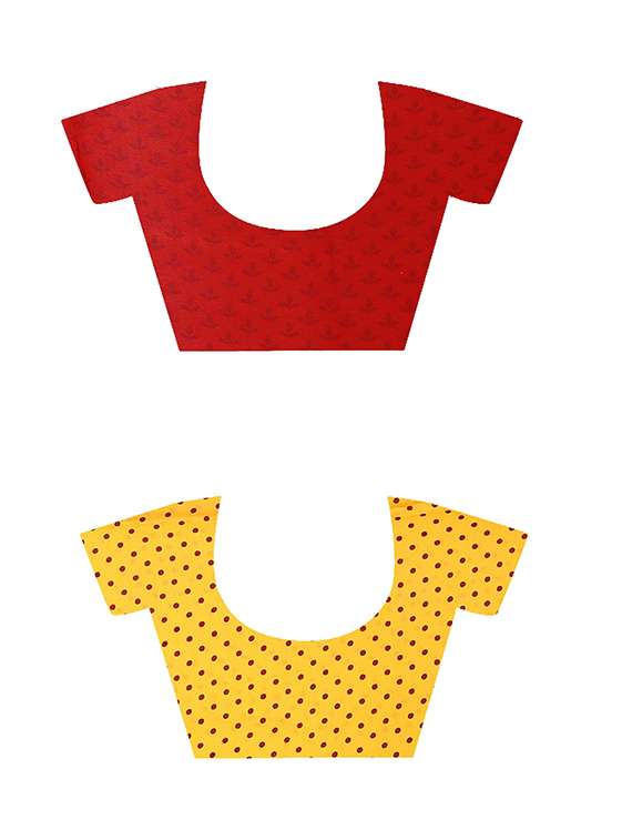 pack of 2 casual wear combo sarees with blouse - 21431942 -  Standard Image - 2