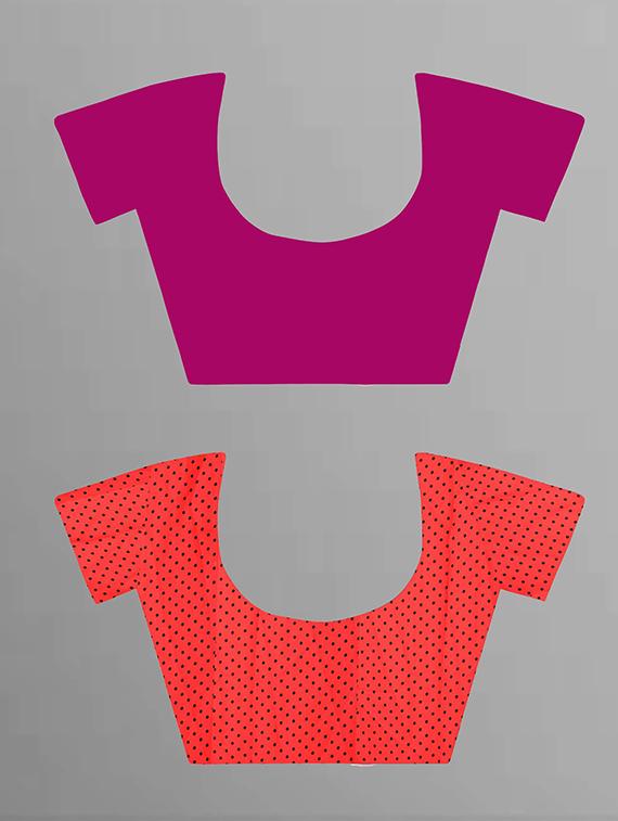 pack of 2 printed casual wear sarees with blouse - 21432036 - Standard Image - 2