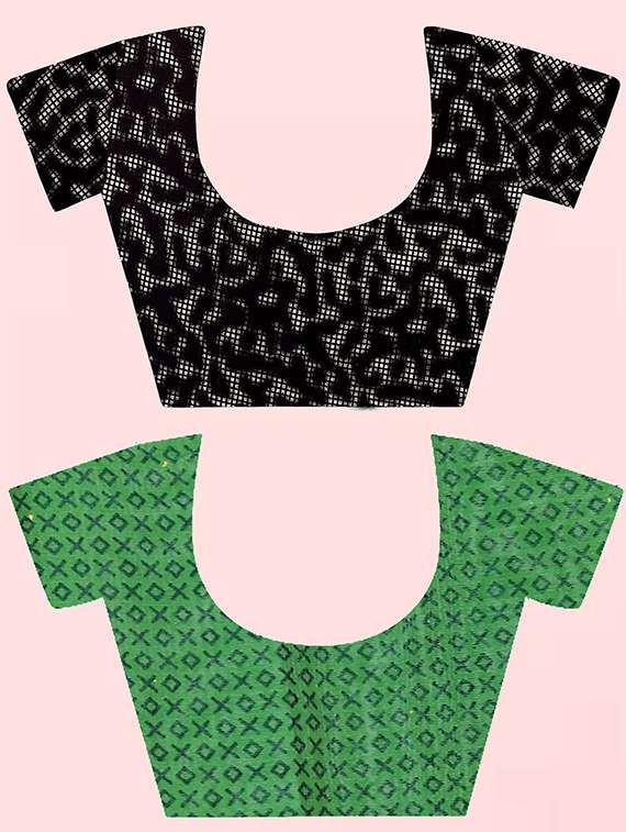 pack of 2 printed casual wear sarees with blouse - 21432042 -  Standard Image - 2