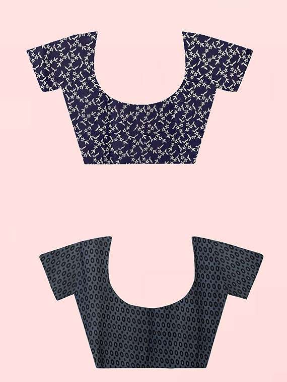 pack of 2 casual wear combo sarees with blouse - 21432178 -  Standard Image - 2