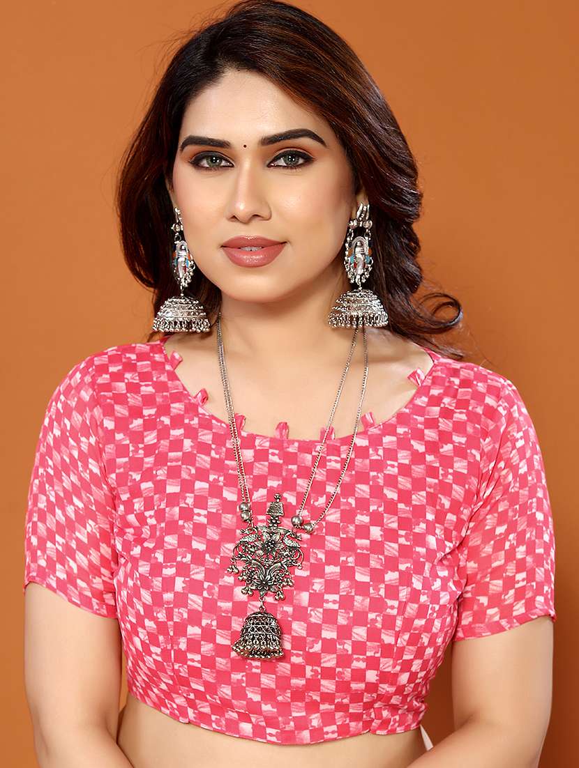 multi colored georgette printed saree with blouse - 21432719 -  Standard Image - 2