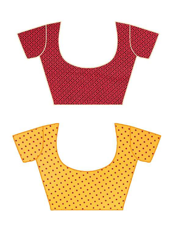 women pack of 2 casual wear combo sarees with blouse - 21433114 -  Standard Image - 2