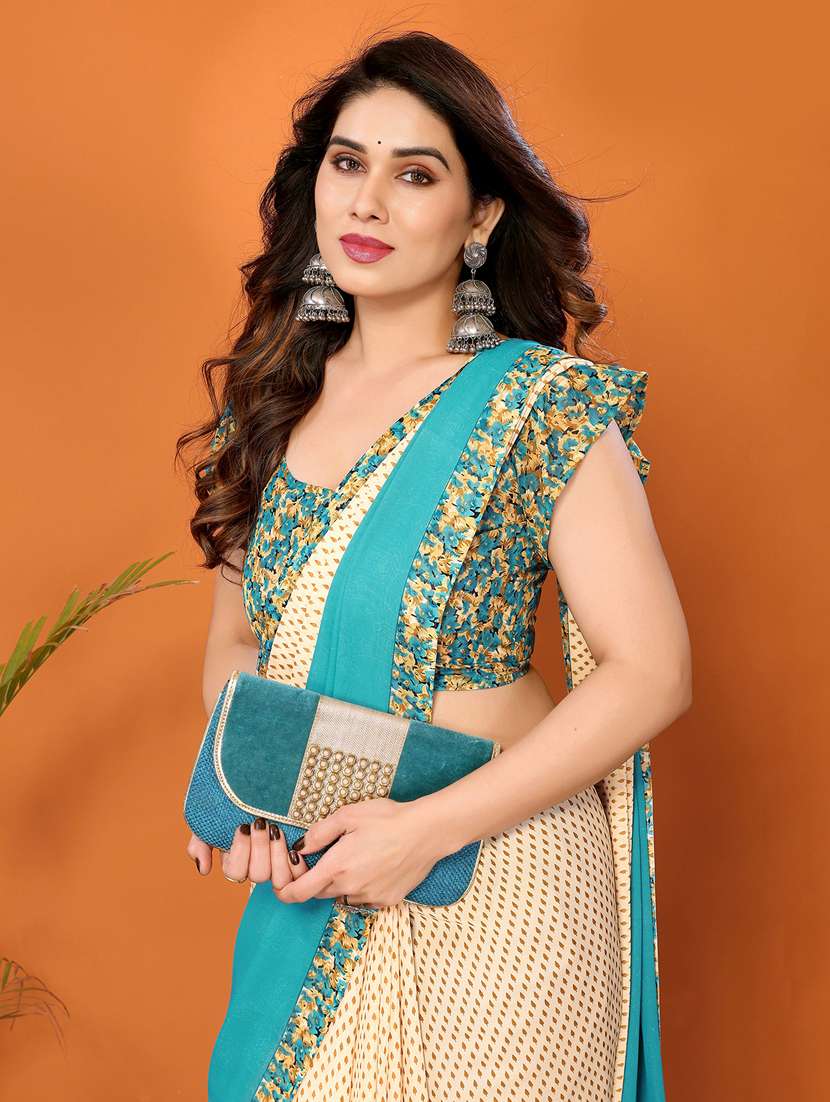 women casual wear georgette saree with blouse - 21433300 -  Standard Image - 2