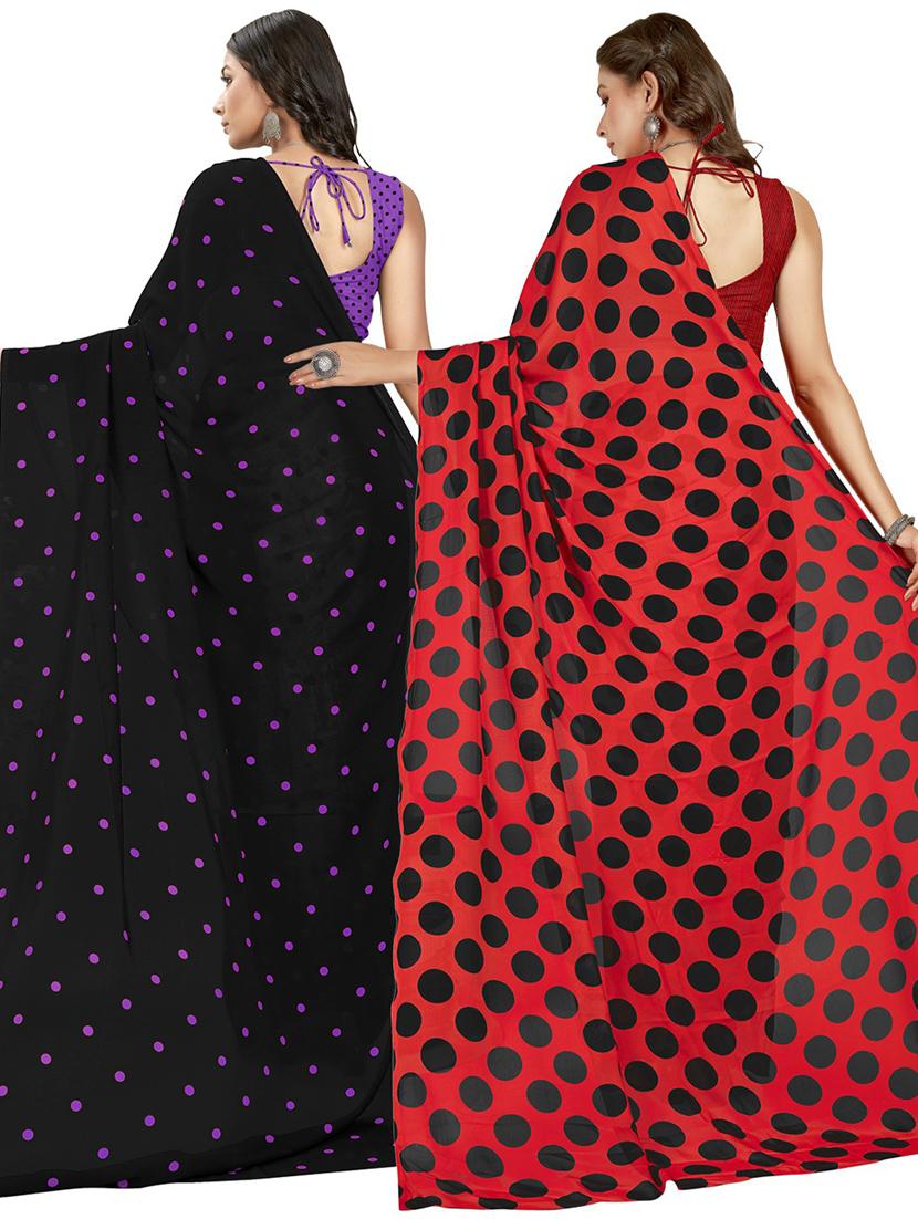 pack of 2 casual wear combo sarees - 21435109 - Standard Image - 2