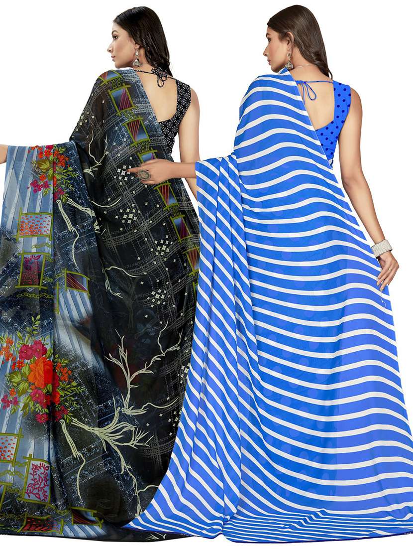 pack of 2 casual wear combo sarees - 21435111 -  Standard Image - 2