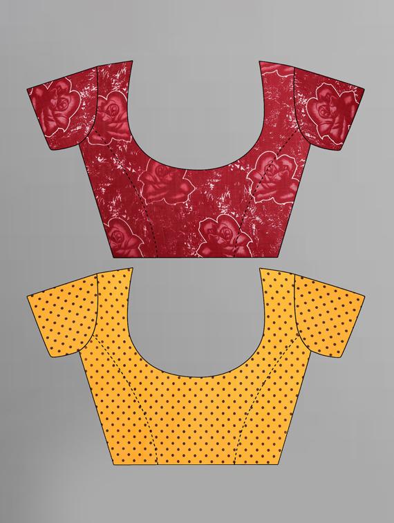 women pack of 2 casual wear combo sarees with blouse - 21435221 - Standard Image - 2
