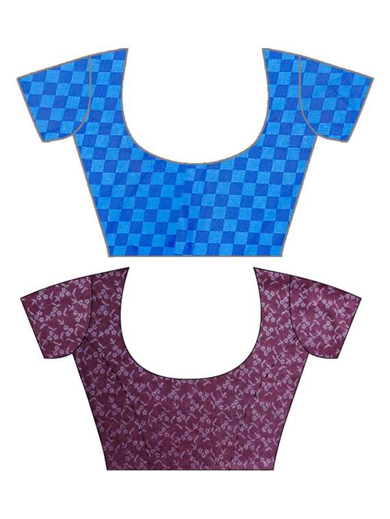 women pack of 2 casual wear sarees with blouse - 21435485 -  Standard Image - 2