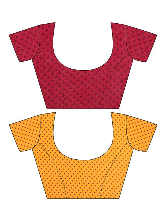 pack of 2 casual wear combo sarees with blouse - 21435621 -  Standard Image - 2