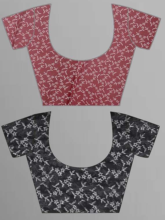 women pack of 2 casual wear sarees with blouse - 21435724 -  Standard Image - 2