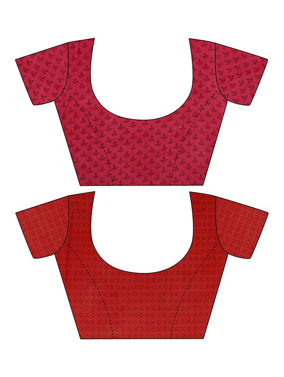 pack of 2 printed casual wear sarees with blouse - 21435727 - Standard Image - 2