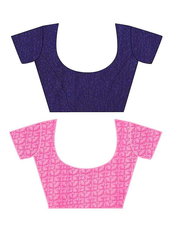 pack of 2 printed casual wear sarees with blouse - 21435911 -  Standard Image - 2