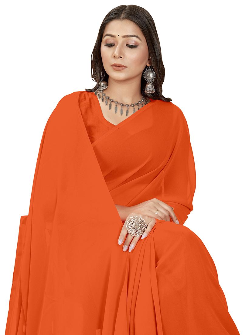 women casual wear georgette saree with blouse - 21443925 - Standard Image - 2
